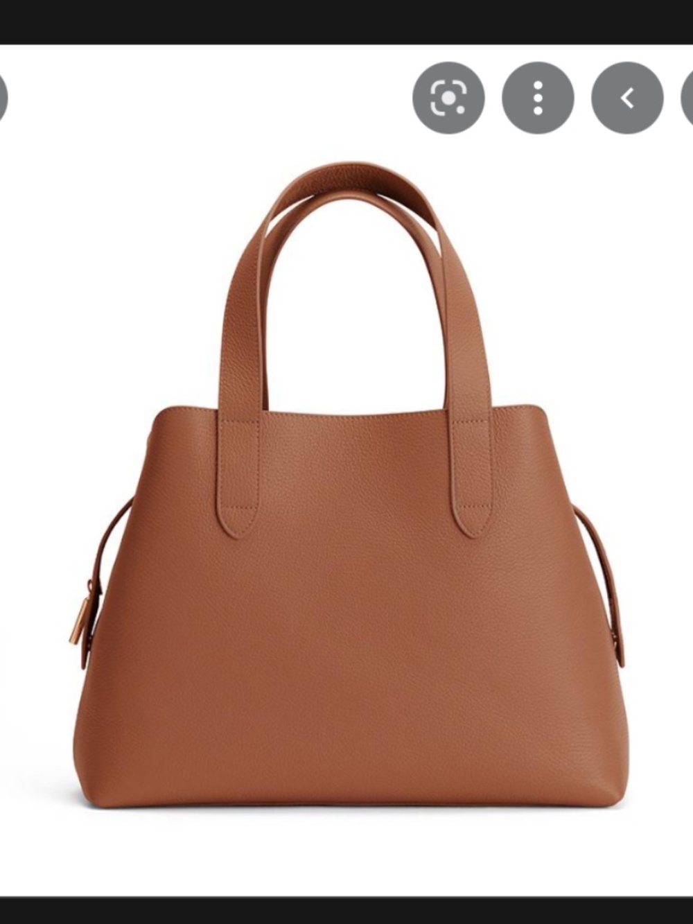 Cuyana Zippered Satchel, Caramel - EUC